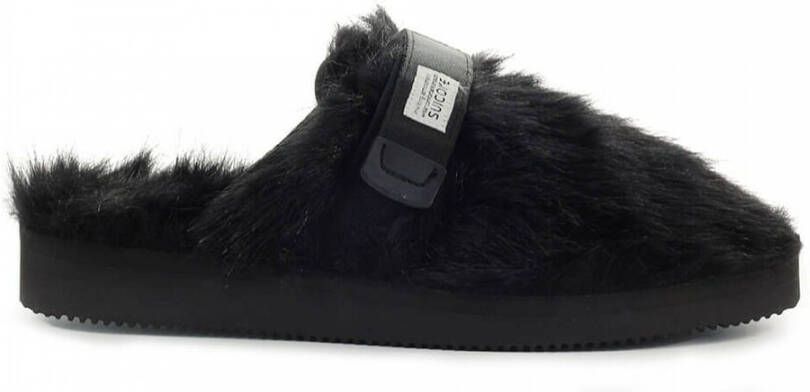 Suicoke zavo sabot in faux fur Zwart Heren
