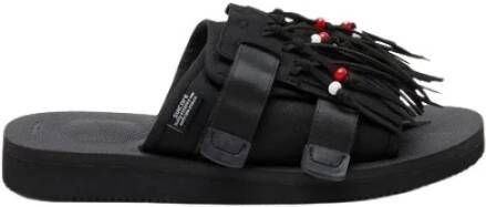 Suicoke Zwarte Eco Leren Sandalen Black Dames