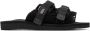 Suicoke Zwarte Leren Slides Sandalen Black Dames - Thumbnail 1