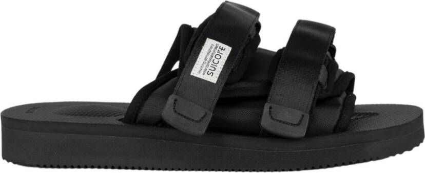 Suicoke Zwarte Moto-Cab Sliders Black Unisex