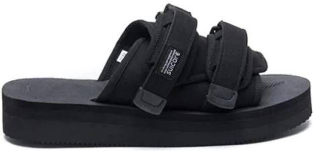 Suicoke Zwarte Moto Sandalen Vrouw Polyester Black Heren