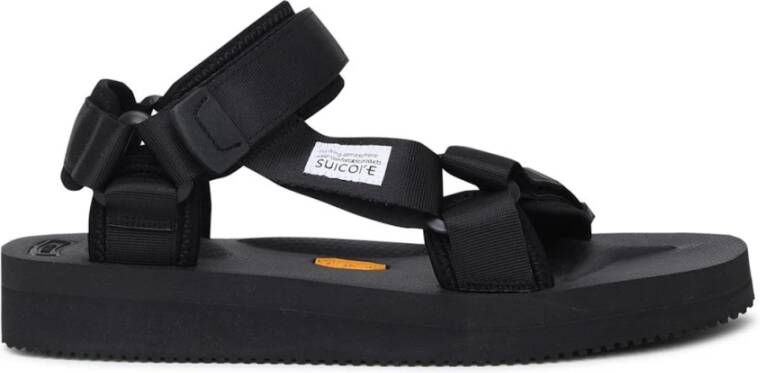 Suicoke Zwarte nylon depa v2 sandaal Zwart Heren