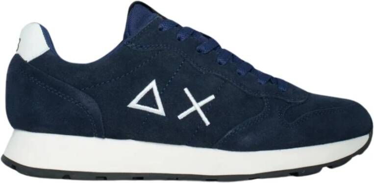 Sun68 Blauwe Sneaker Tom Suede Blue Heren