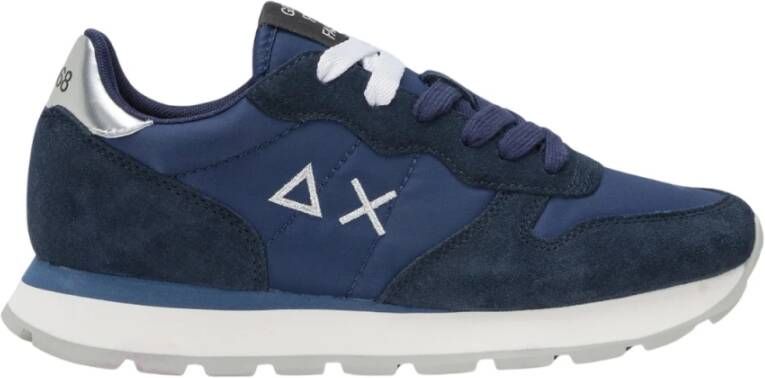 Sun68 Blauwe Sneakers Ally Goud Zilver Blue Dames