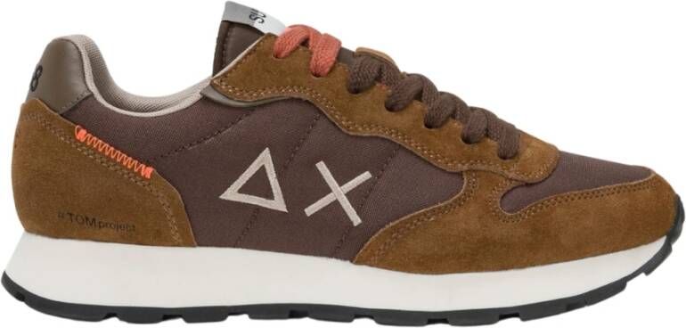 Sun68 Bruine Sneakers Uncle Tom Stijl Brown Heren