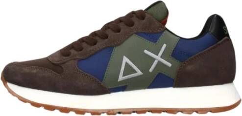 Sun68 Bruine Sneakers voor Mannen Brown Heren