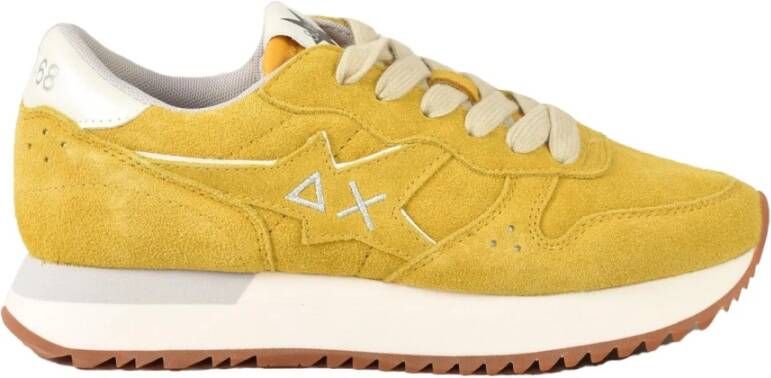 Sun68 Casual Rubberen Zool Sneakers Yellow Dames