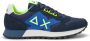 Sun68 Fluorescerende Navy Blauwe Sneakers Blue Heren - Thumbnail 1