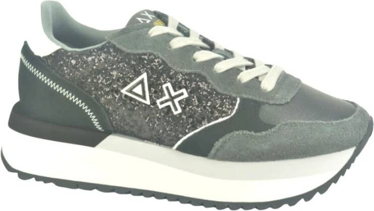 Sun68 Glitter Runner Zwart Stijlvolle Sneakers Black Dames