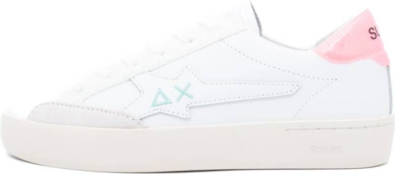 Sun68 Glitter Sneakers Katy Leather White Dames