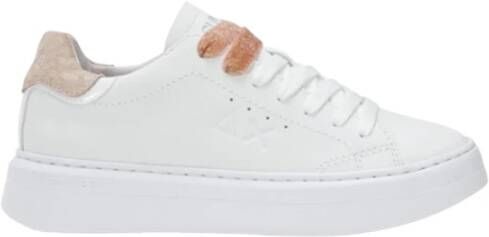 Sun68 Grace Leather Sneakers in Wit Roze White Dames