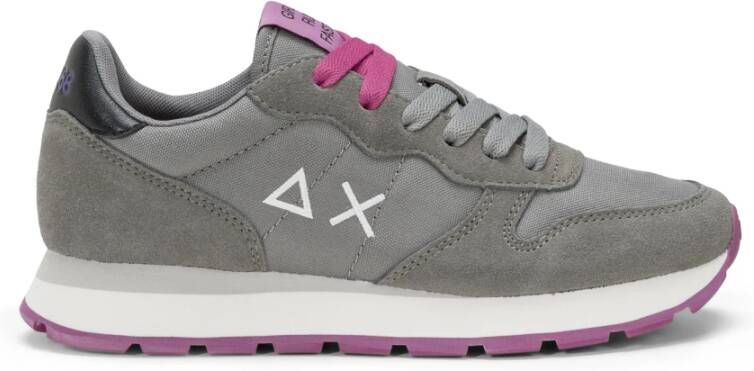 Sun68 Grijze Suède Sneakers met Logo Detail Gray Dames