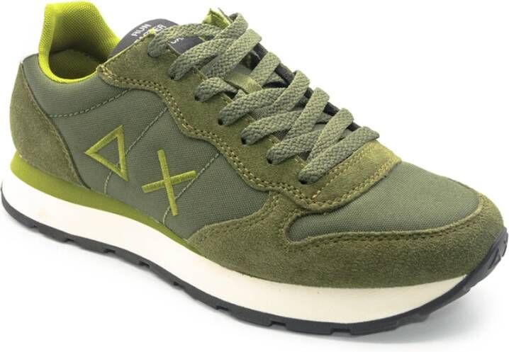 Sun68 Groene militaire stijl schoenen TOM Solid Green Heren