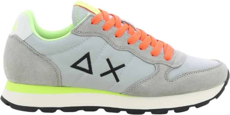 Sun68 Heren Lichtgrijze Sneakers TOM Fluo Gray Heren