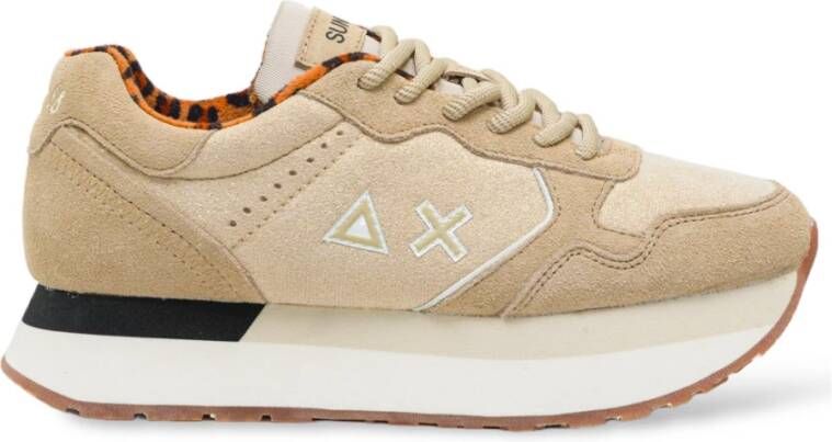 Sun68 Italiaanse Stijl Dames Sneakers Beige Dames