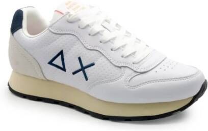 Sun68 Klassieke witte leren sneakers White Heren