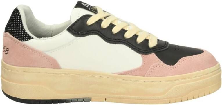 Sun68 Witte platte schoenen Basket Love Multicolor Dames