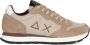 Sun68 Leren en stoffen sneakers TOM Solid Beige Heren - Thumbnail 1