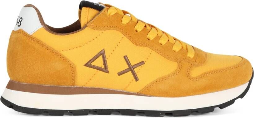 Sun68 Leren en stoffen sneakers TOM Solid Yellow Heren