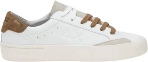 Sun68 Leren Sneaker Street Tennis Stijl White Heren