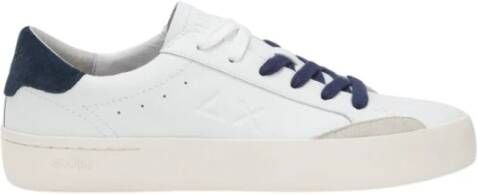 Sun68 Leren Street Sneaker Z44125 White Heren