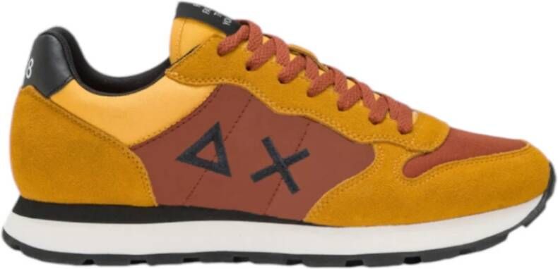 Sun68 Mosterd en Bruin Sneaker Mix Yellow Heren