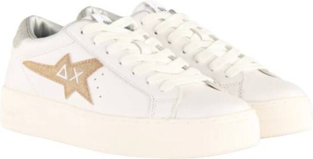 Sun68 Sportieve Leren Sneakers White Dames