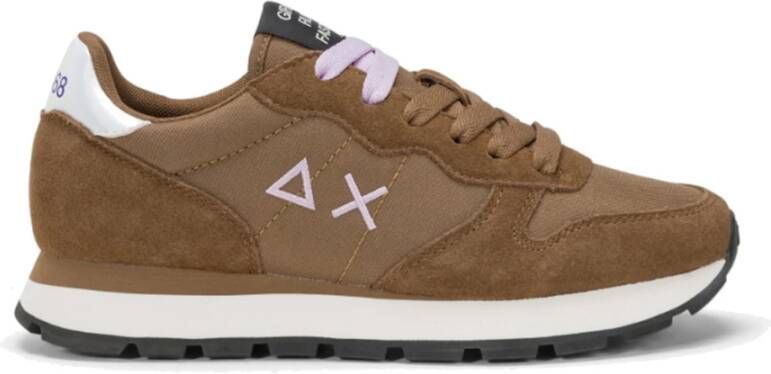 Sun68 Stevige Nylon Sneakers Ally Stijl Brown Dames