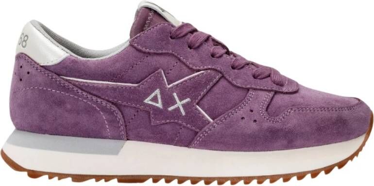 Sun68 Suede Sneaker Purple Dames