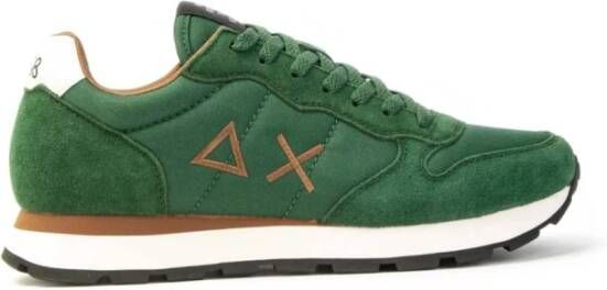 Sun68 Tom Solid Suède Sneakers Green Heren