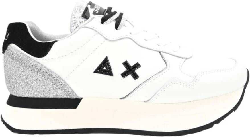 Sun68 Witte Leren Sneakers Kelly Model White Heren