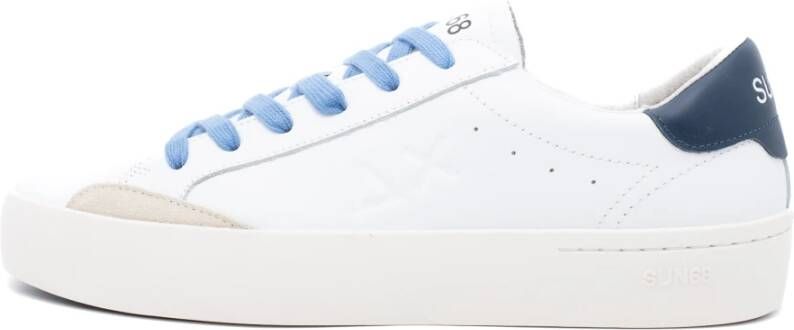 Sun68 Witte Leren Sneakers White Heren