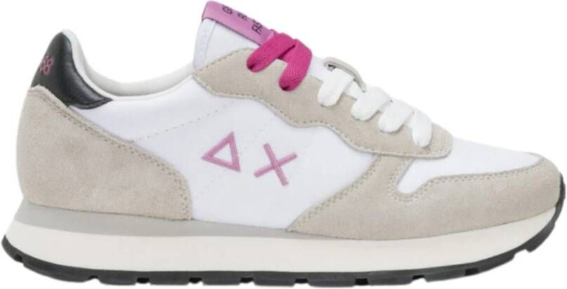 Sun68 Witte platte schoenen Ally Solid Nylon White Dames