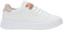 Sun68 Witte en roze leren sneakers Grace Leather White Dames - Thumbnail 3