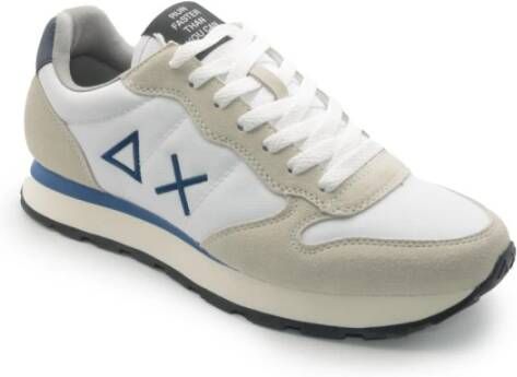 Sun68 Witte TOM Solid Schoenen met Blauwe Details White Heren