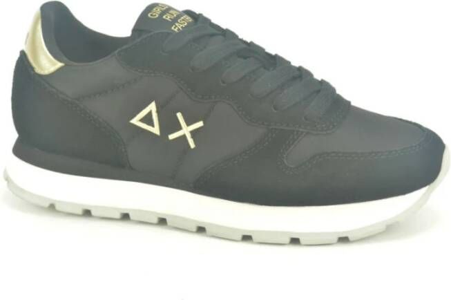 Sun68 Zwart Zilver Runner Sneakers Black Dames