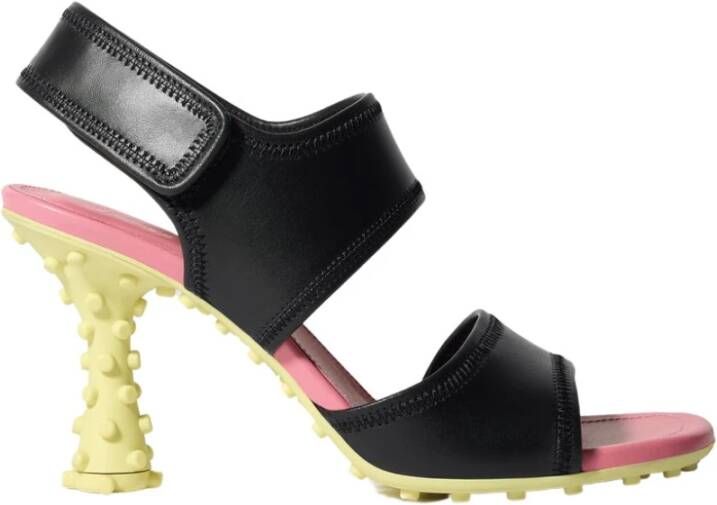 Sunnei Studded Hak Sandalen Zwart Leer Black Dames