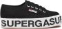 Superga Canvas Wedge Sneaker met Gevulkaniseerde Rubberen Zool Black Dames - Thumbnail 1