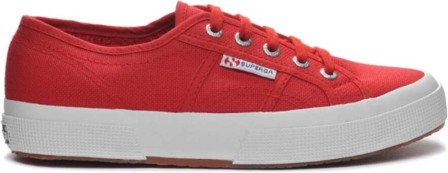 Superga Klassieke Rode Canvas Sneakers Unisex Red Heren