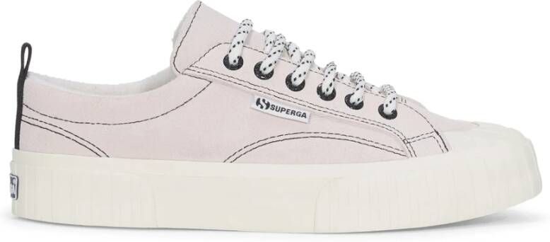 Superga Suède Gestreepte Schoenen White Heren