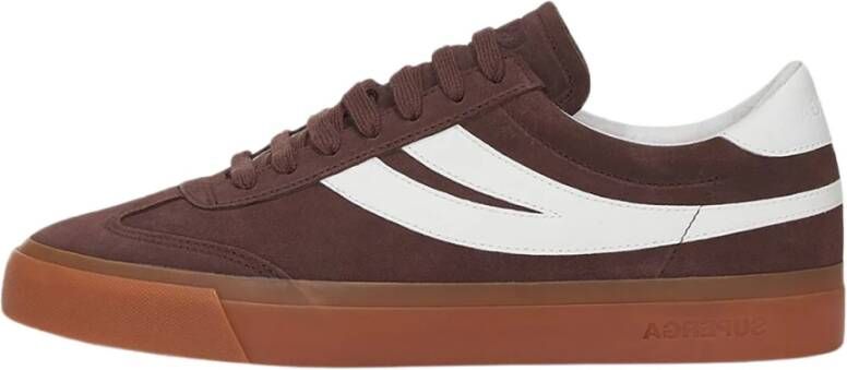 Superga Swallow Suede Sneakers Club Stijl Brown Heren