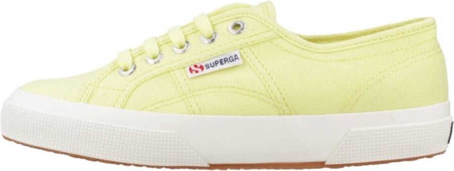 Superga Witte Canvas Sneakers voor Vrouwen Yellow Dames