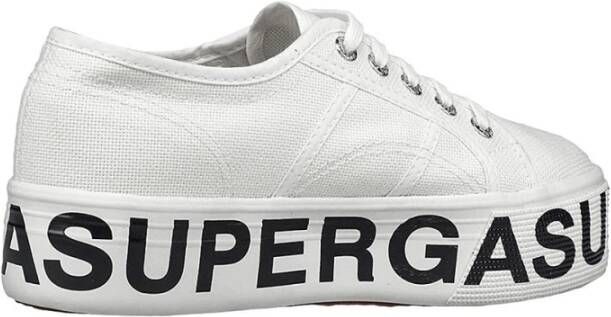 Superga Witte casual textiel damessneakers White Dames