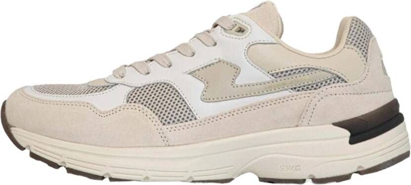 S.w.c. Stepney Workers Club Amiel S-Strike Suede Mix Sneakers Beige Heren