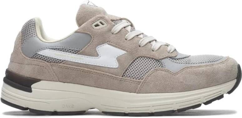 S.w.c. Stepney Workers Club Grijze Suède Mesh Sneakers met S-Strike Gray Heren