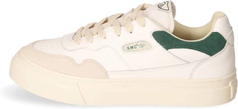 S.w.c. Stepney Workers Club Leren Sneaker met Cupzool Constructie White Heren