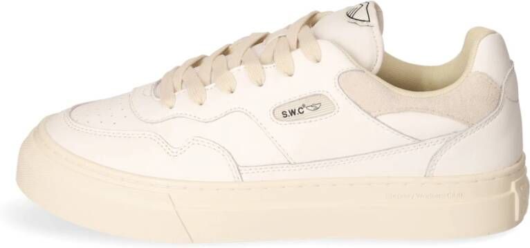 S.w.c. Stepney Workers Club Leren Sneaker met Sportief Voetbed White Heren