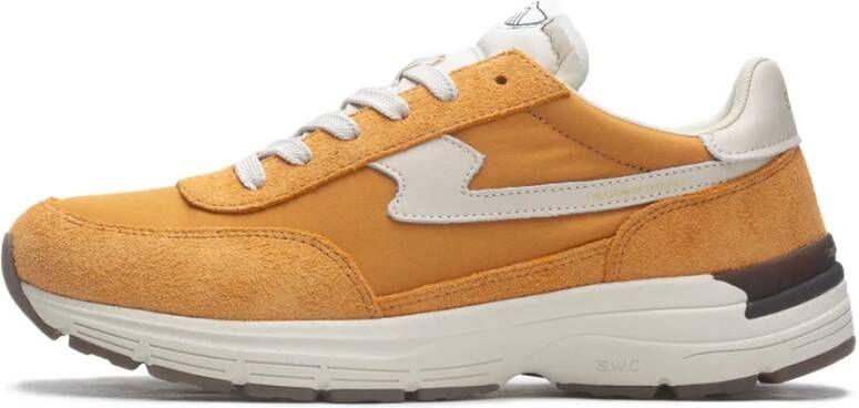 S.w.c. Stepney Workers Club Osier S-Strike Suede Mix Sneakers Yellow Heren