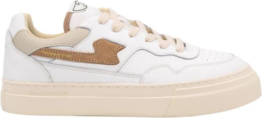 S.w.c. Stepney Workers Club Pearl S-Strike Leren Sneakers White Heren