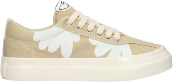 S.w.c. Stepney Workers Club Canvas Sneaker met Shroom Hands Print Beige Heren